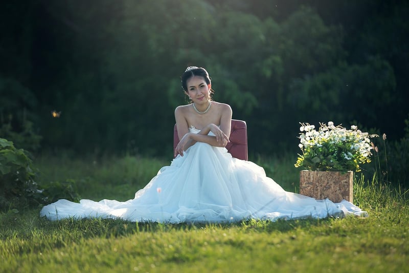 Modern glam wedding dress